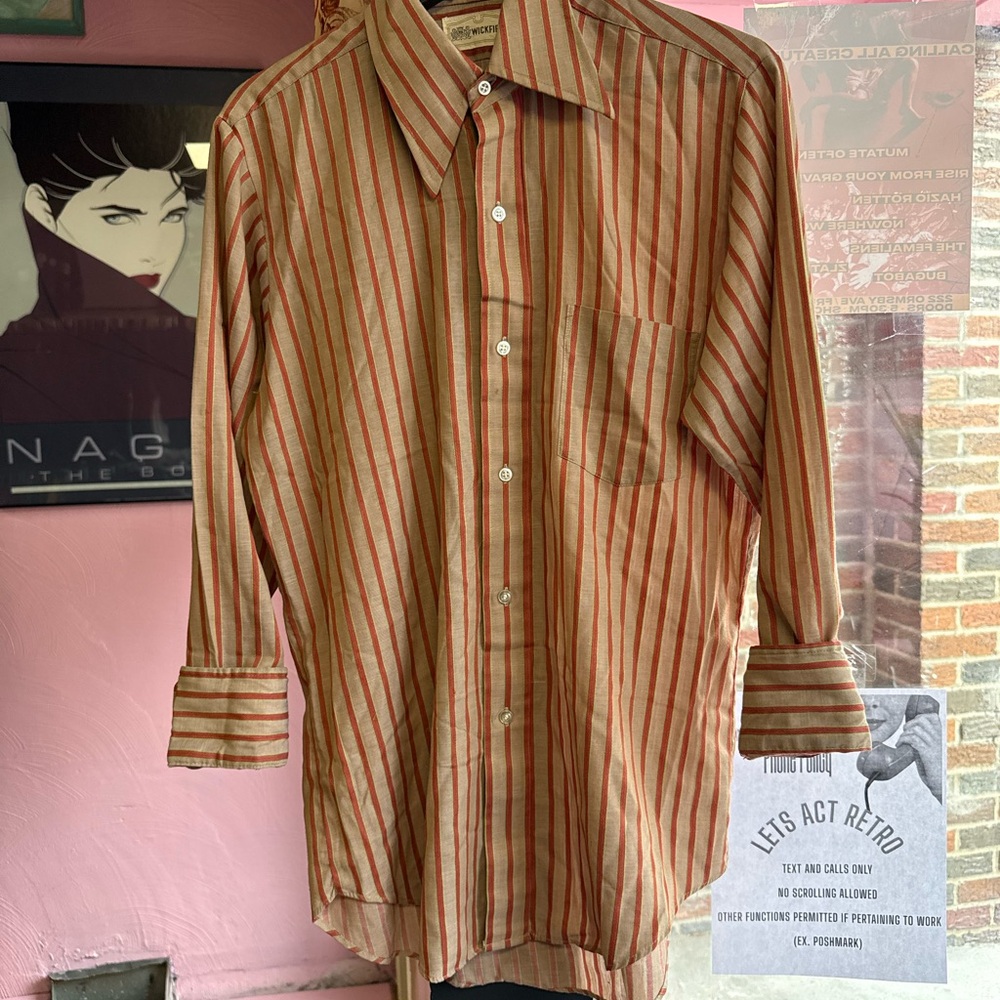 Vintage Wickfield Striped Button-Down Shirt